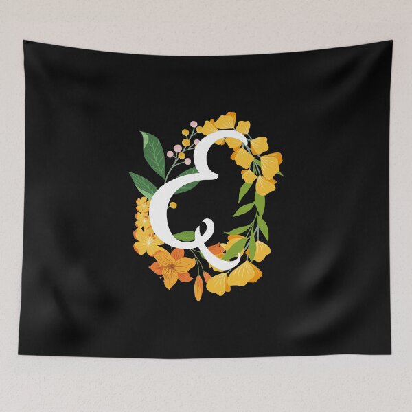 Item preview, Letter E Capital Alphabet Flowers Monogram Initial Garden designed and sold by skulltshirt.