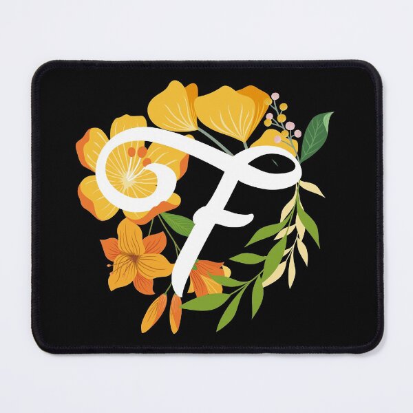 Item preview, Letter F Capital Alphabet Flowers Monogram Initial Garden designed and sold by skulltshirt.