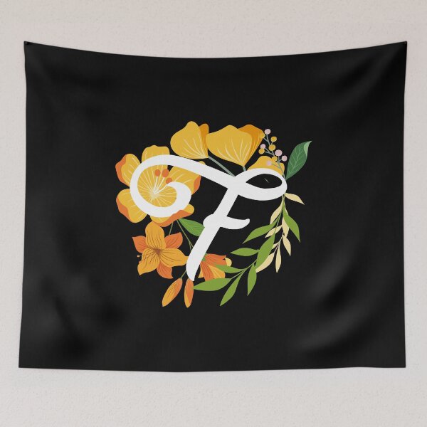 Item preview, Letter F Capital Alphabet Flowers Monogram Initial Garden designed and sold by skulltshirt.