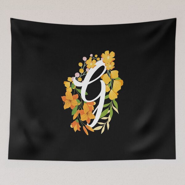 Item preview, Letter G Capital Alphabet Flowers Monogram Initial Garden designed and sold by skulltshirt.