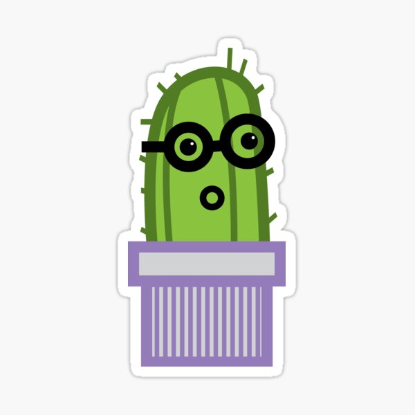 Silly Cactus Sticker