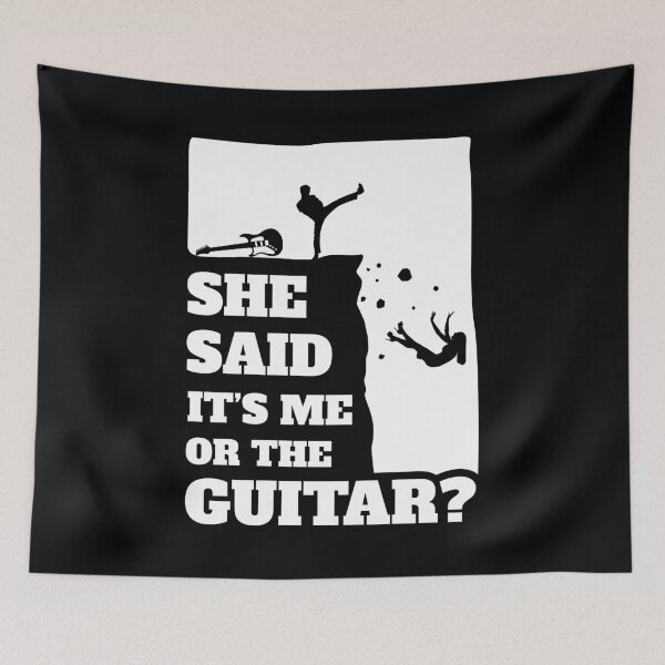 Item preview, Mens She Said Its Me Or The Guitar? Funny guitarist graphic designed and sold by theodoros20.