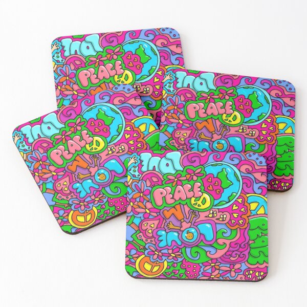 Item preview, Peace And Love Illustration  designed and sold by TheSkullArmy.