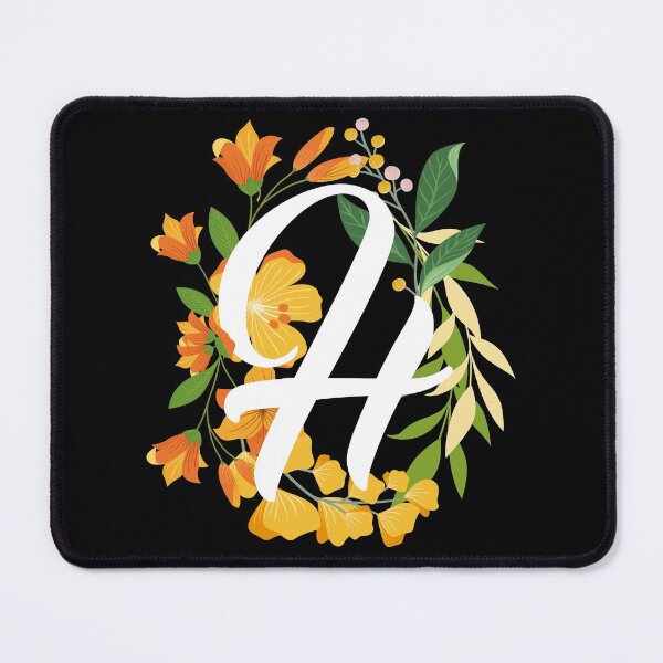 Item preview, Letter H Capital Alphabet Flowers Monogram Initial Garden designed and sold by skulltshirt.