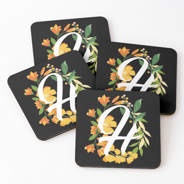 Item preview, Letter H Capital Alphabet Flowers Monogram Initial Garden designed and sold by skulltshirt.