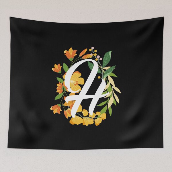 Item preview, Letter H Capital Alphabet Flowers Monogram Initial Garden designed and sold by skulltshirt.