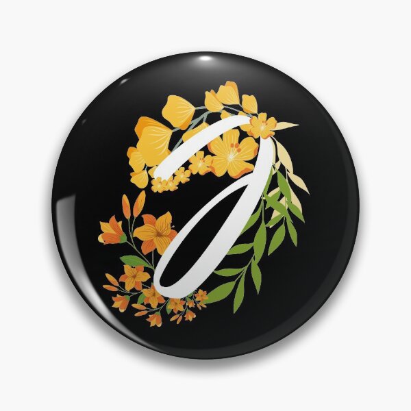 Item preview, Letter J Capital Alphabet Flowers Monogram Initial Garden designed and sold by skulltshirt.