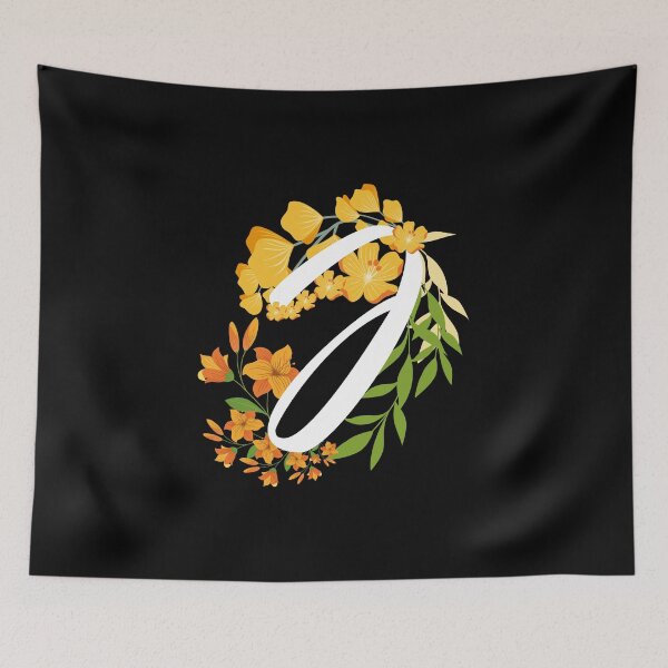 Item preview, Letter J Capital Alphabet Flowers Monogram Initial Garden designed and sold by skulltshirt.