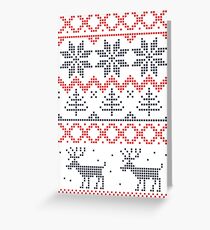 Nordisches Weihnachtsmuster Grußkarte