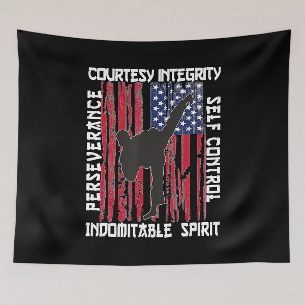 Item preview, Martial Artist 5 Tenets US Patriotic American Flag TaeKwonDo  designed and sold by JotarO1xkio.