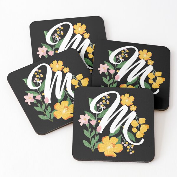 Item preview, Letter M Capital Alphabet Flowers Monogram Initial Garden designed and sold by skulltshirt.