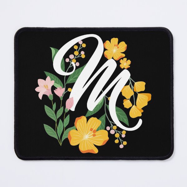 Item preview, Letter M Capital Alphabet Flowers Monogram Initial Garden designed and sold by skulltshirt.