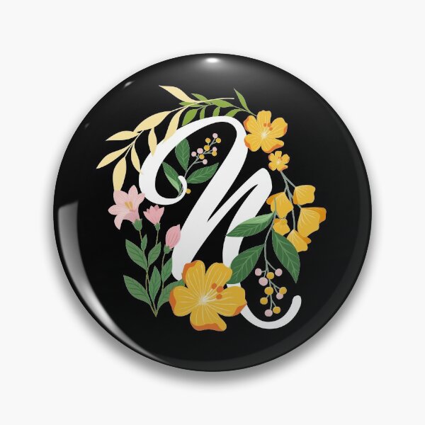 Item preview, Letter N Capital Alphabet Flowers Monogram Initial Garden designed and sold by skulltshirt.
