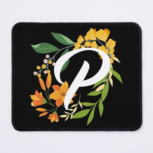 Item preview, Letter P Capital Alphabet Flowers Monogram Initial Garden designed and sold by skulltshirt.