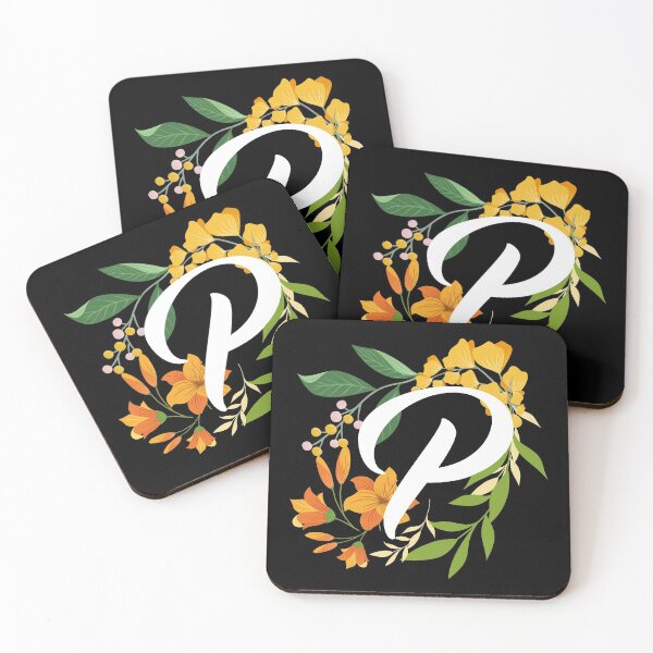 Item preview, Letter P Capital Alphabet Flowers Monogram Initial Garden designed and sold by skulltshirt.