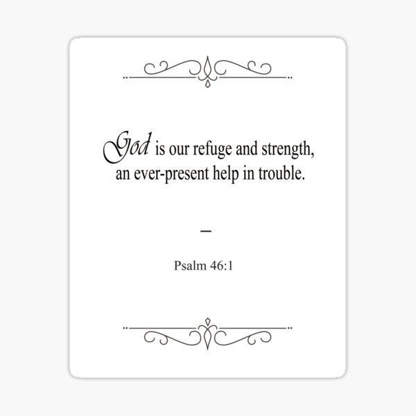 Item preview, Psalm 46:1 Bible Verse designed and sold by OurLordsLove.