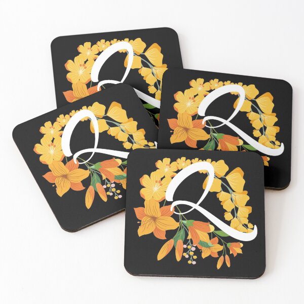 Item preview, Letter Q Capital Alphabet Flowers Monogram Initial Garden designed and sold by skulltshirt.