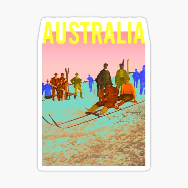 Item preview, Tobogganing in Kiandra, sledding in winter, winter sports in Australia designed and sold by Mauswohn.