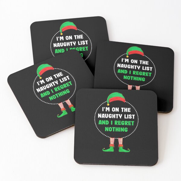 Item preview, On The Naughty List and I Regret Nothing Funny Christmas designed and sold by DawnMDupuy.