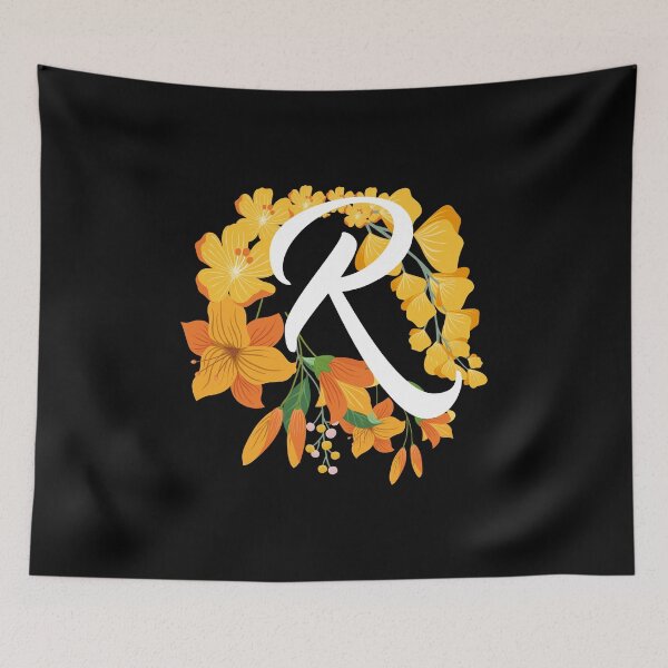 Item preview, Letter R Capital Alphabet Flowers Monogram Initial Garden designed and sold by skulltshirt.
