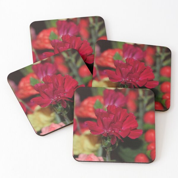 Item preview, Bright Red Single Carnation Flowers designed and sold by JariHawk.