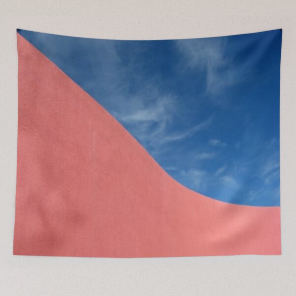 Item preview, Blue Sky Salmon Colored Wall, Abstract Photo Art, Poster designed and sold by JoesCornerStore.