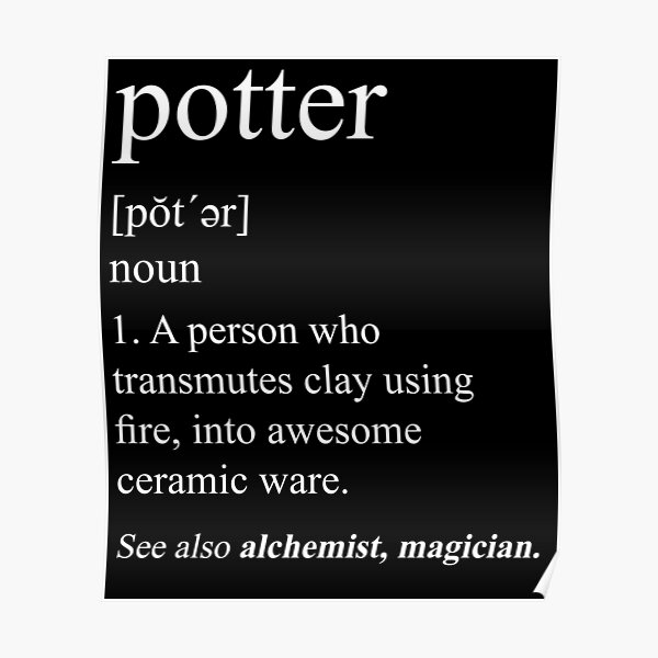 Potter Definition Poster
