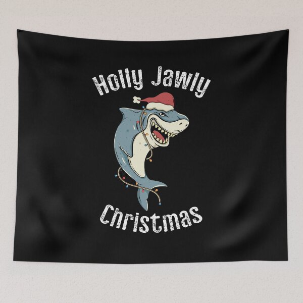 Item preview, Holly Jawly Santa Shark Funny Christmas Shark with Lights and Hat designed and sold by Rabbitti.
