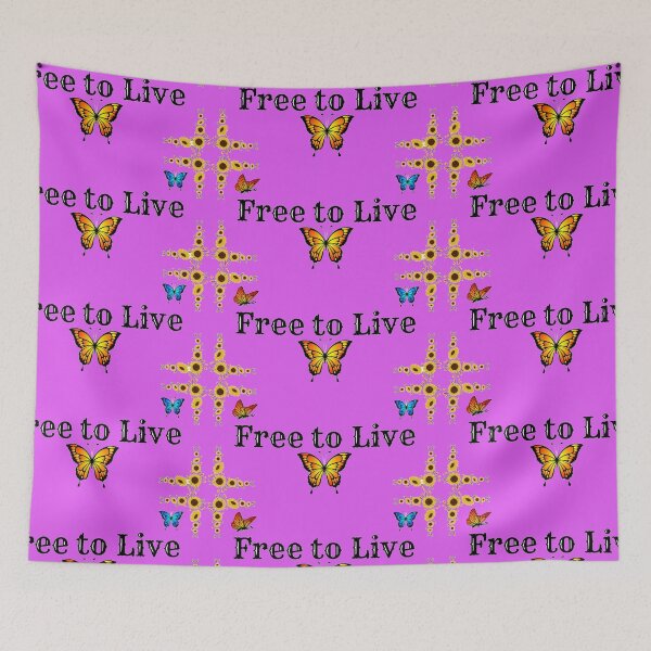Artikelvorschau, Free to Live Celebrate Freedom Fly Free Butterfly entworfen und verkauft von rhodabear.