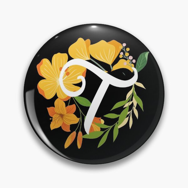 Item preview, Letter T Capital Alphabet Flowers Monogram Initial Garden designed and sold by skulltshirt.