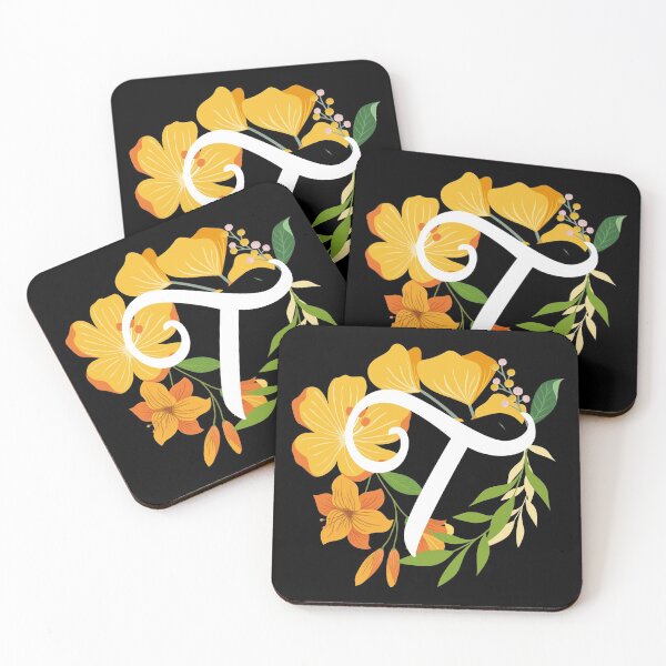 Item preview, Letter T Capital Alphabet Flowers Monogram Initial Garden designed and sold by skulltshirt.
