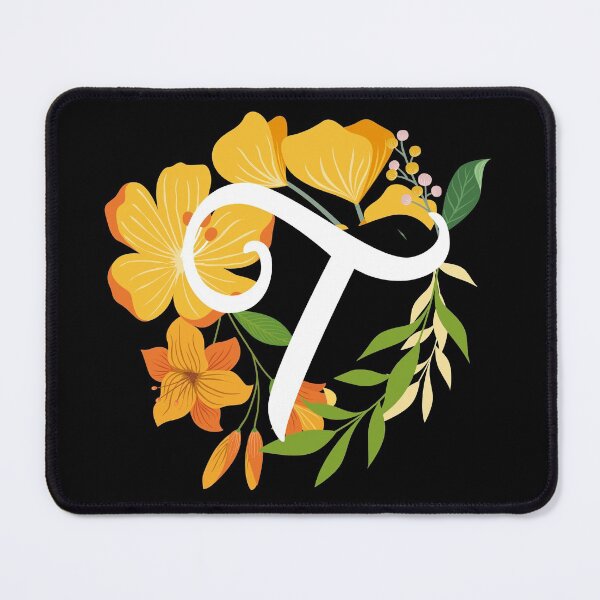 Item preview, Letter T Capital Alphabet Flowers Monogram Initial Garden designed and sold by skulltshirt.