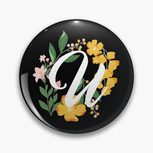 Item preview, Letter U Capital Alphabet Flowers Monogram Initial Garden designed and sold by skulltshirt.