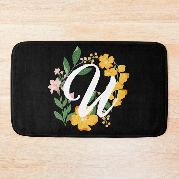 Item preview, Letter U Capital Alphabet Flowers Monogram Initial Garden designed and sold by skulltshirt.