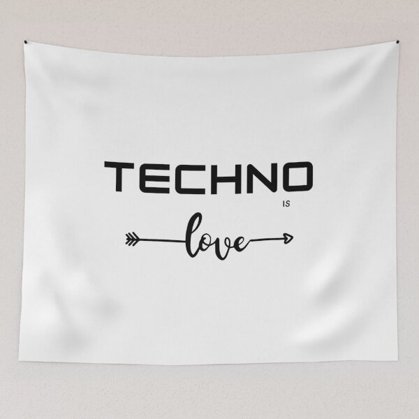 Artikelvorschau, techno liebe weiß entworfen und verkauft von Artycreative1.