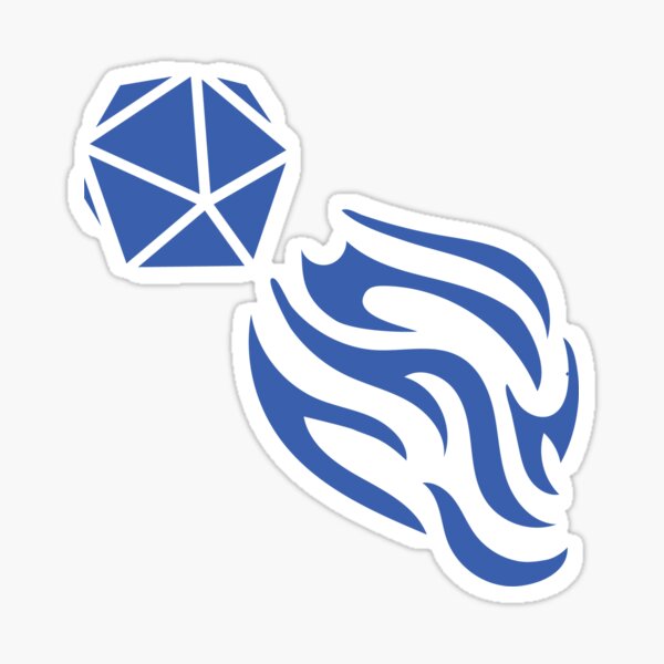 Reckless Attack Dice Cobalt Sticker