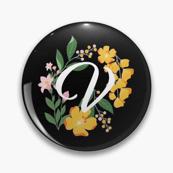 Item preview, Letter V Capital Alphabet Flowers Monogram Initial Garden designed and sold by skulltshirt.