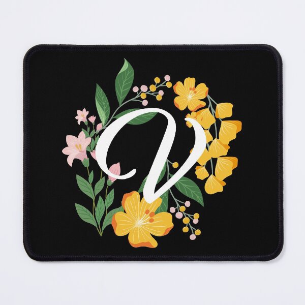 Item preview, Letter V Capital Alphabet Flowers Monogram Initial Garden designed and sold by skulltshirt.