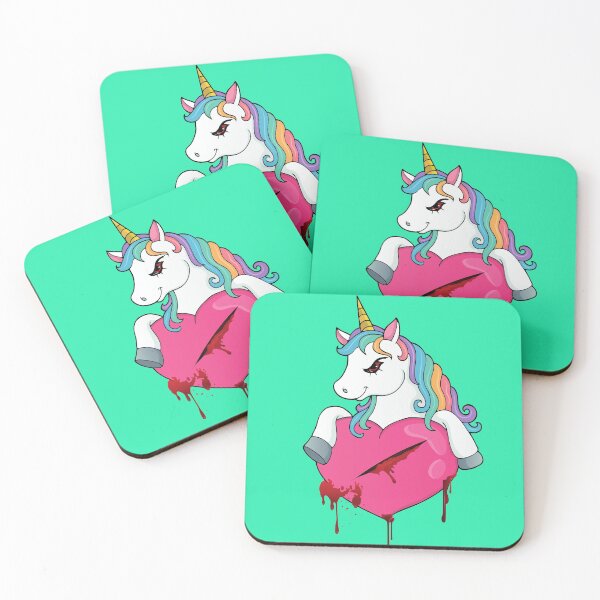 Item preview, Cute Red eye evil unicorn art design  designed and sold by Tshepomuza.