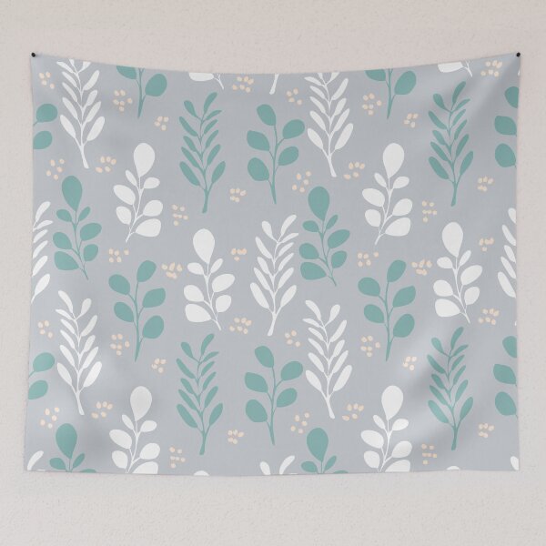 Item preview, Hand drawn leaves repeat pattern designed and sold by tamongg14.