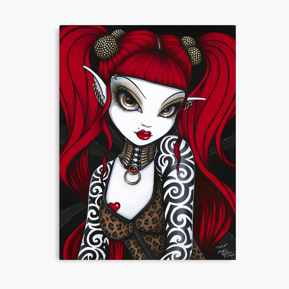 Terra Portrait Gothic Tattoo Fairy Red Hair