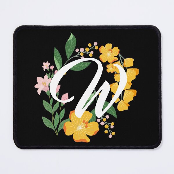 Item preview, Letter w Capital Alphabet Flowers Monogram Initial Garden designed and sold by skulltshirt.