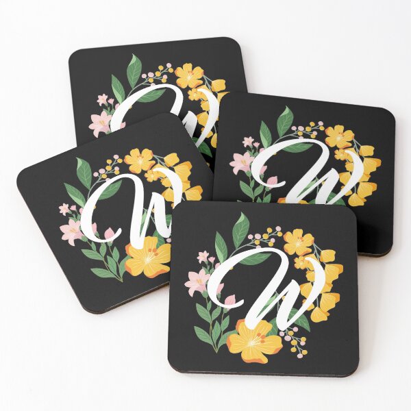 Item preview, Letter w Capital Alphabet Flowers Monogram Initial Garden designed and sold by skulltshirt.