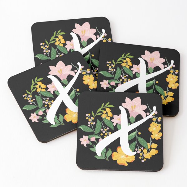 Item preview, Letter X Capital Alphabet Flowers Monogram Initial Garden designed and sold by skulltshirt.