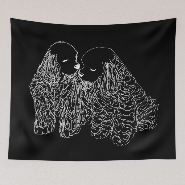 Aperçu de l'œuvre Deux caniches (In Love Minimal Line Art Design) créée et vendue par MindCereal.