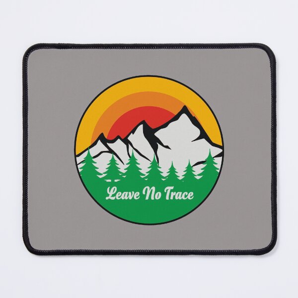 Item preview, Leave No Trace Trees Mountains Sunset designed and sold by EpicThreadsUK.