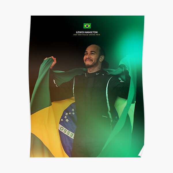 Lewis Hamilton GP du Brésil Poster