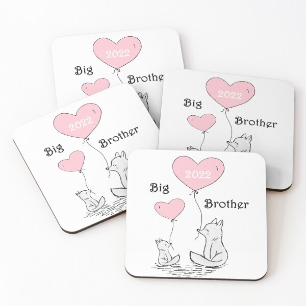 Item preview, Big brother 2022 cute fox siblings little sister brother baby birth pregnancy happy mother designed and sold by DOM-Shop.