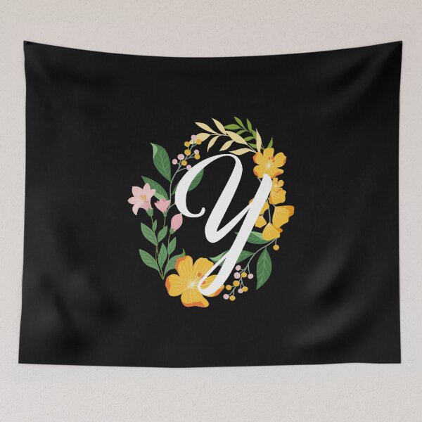 Item preview, Letter Y Capital Alphabet Flowers Monogram Initial Garden designed and sold by skulltshirt.