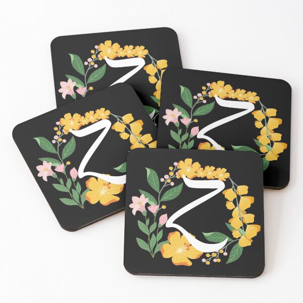 Item preview, Letter Z Capital Alphabet Flowers Monogram Initial Garden designed and sold by skulltshirt.